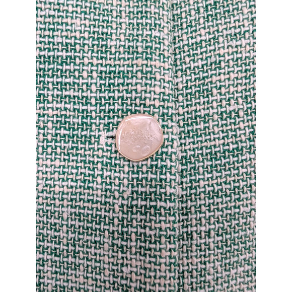 Zara Green Tweed Cropped Tailored Blazer Small Feminine Preppy Twee Classic - Picture 4 of 16